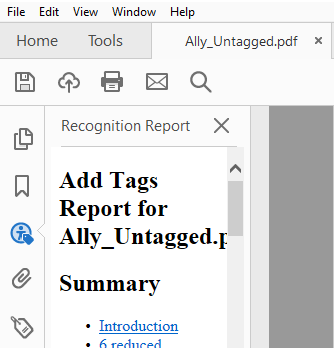 An image showing the results after Add Tags to Document