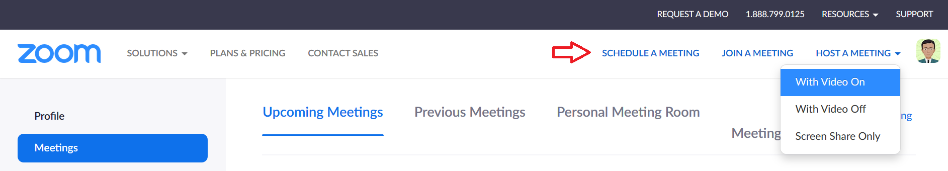 zoom schedule a meeting
