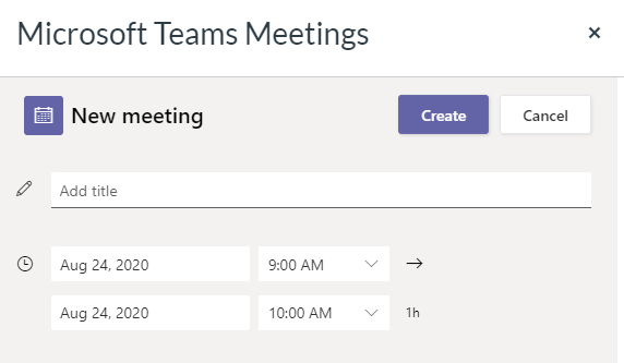 MS teams scheduler