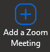The 'Add a Zoom Meeting' button in Outlook