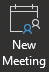 The 'New Meeting' button in Outlook