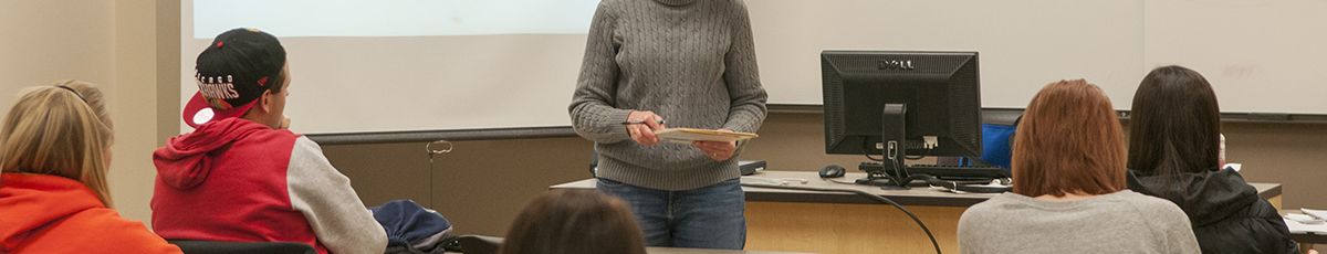Instructor teaching L