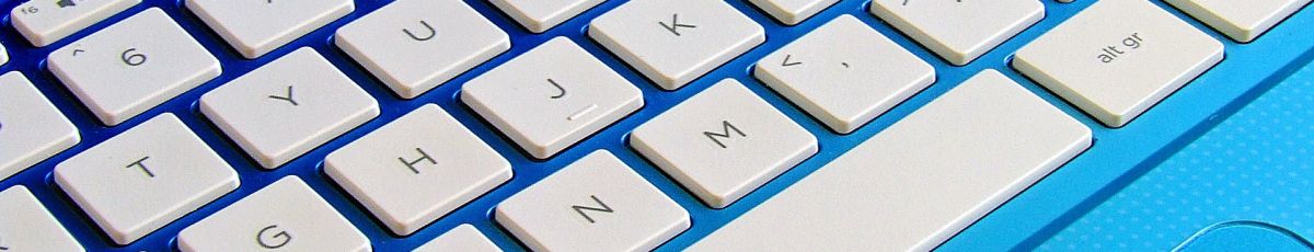 Close up of a notebook keyboard