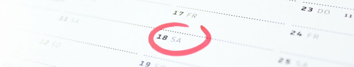 a calendar with a circled date