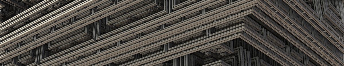 A 3D maze of pipes and lines