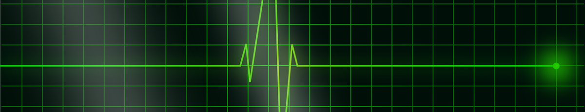 a green electrocardiogram