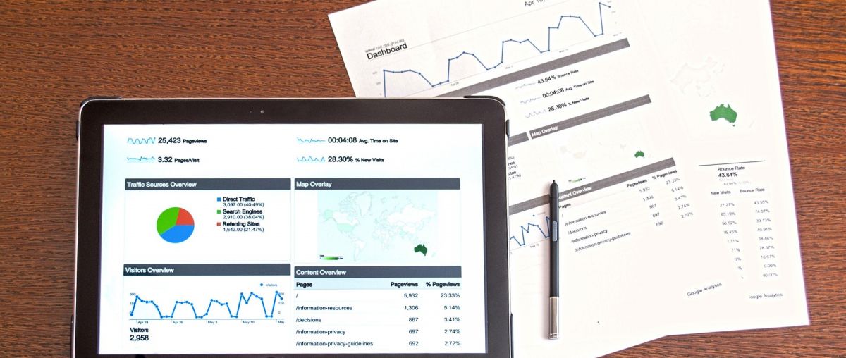 a data analysis on a tablet
