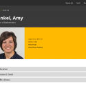 A screenshot of Amy Frankel's web page