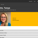 A screenshot of Tanya Watts' web page