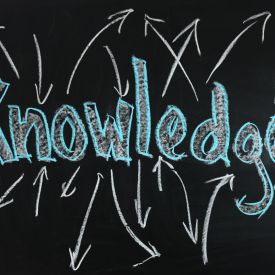 knowledge written on a blackboard