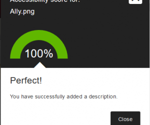 An object at 100 percent