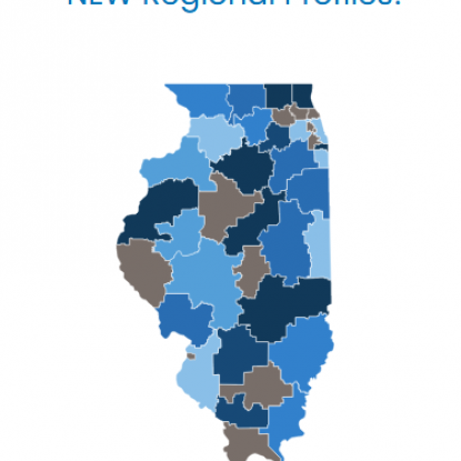 A map of NEW Regional Profiles for Illinois